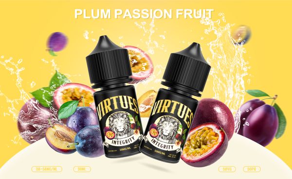 Tinh dầu Salt Nic Virtues Mận mix Chanh Leo (Plum Passion Fruit) - Integrity