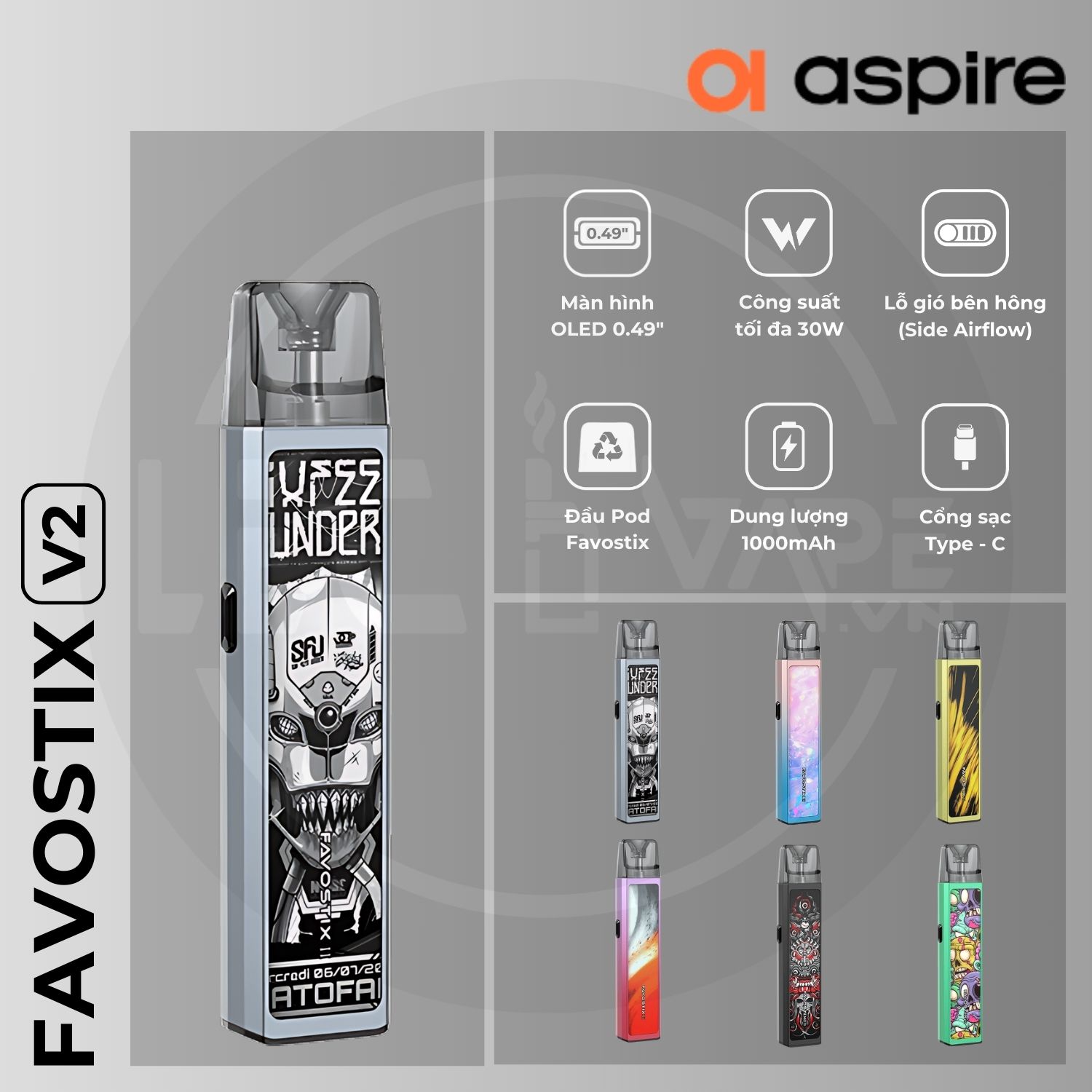 ASPIRE Favostix 2 (V2 - II) 30W Pod Kit– LEC Vape